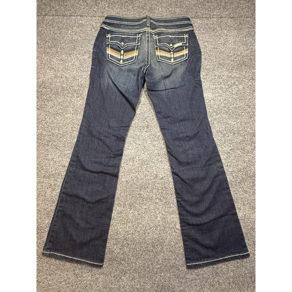 Ariat Jeans Womens 29R x 32 Turquoise Bootcut Mid Rise Stretch Denim Western - Picture 3 of 10